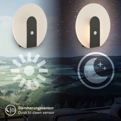 BRILONER 3889015 - led punjivo zidno svetlo sa senzorom taro LED/2,5W/5V 1800 mah crna Slike