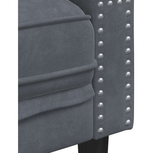  Chesterfield sofa stolica Tamno siva 71 x 74.5 x 70.5 cm Bar&amp;scaron;un Slike