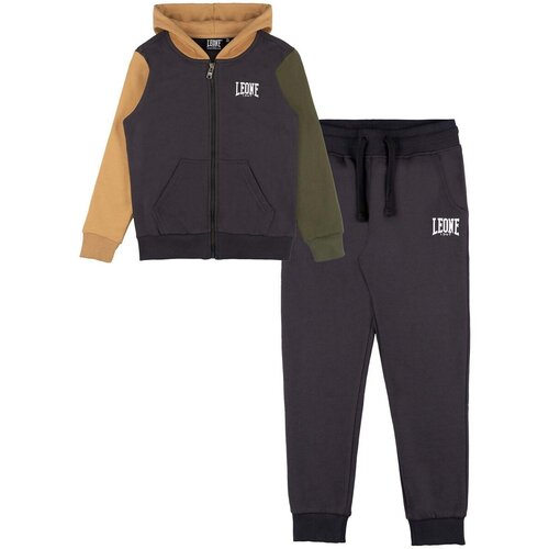 Leone 1947 Trenirka komplet Boy Tracksuits Full Zip Color Block Siva Cene