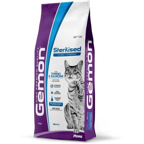 Monge gemon hrana za mačke adult sterilised - tuna i losos 7kg Slike