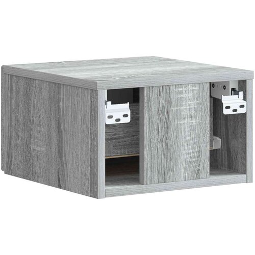  Noćni ormarić za montažu na zid s ladicama 2 pcs Siva sonoma Slike