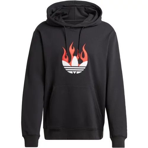 Adidas Sweater majica 'Flames' crvena / crna / bijela