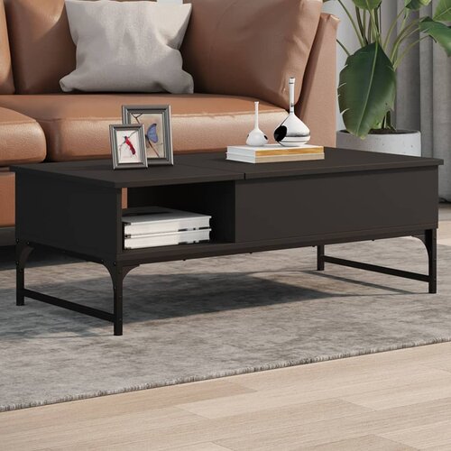 vidaXL Klubska mizica črna 100x50x35 cm inženirski les in kovina Cene