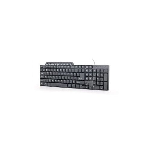 Tastatura GEMBIRD, KB-UM-104, Compact multimedia keyboard, USB, US layout, black Slike