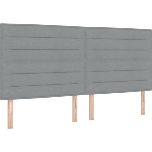 Box Spring Krevet s Madracem Svjetlosiva 200x200 cm Tkanina Slike