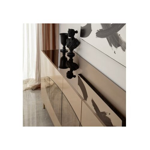 Hanah home lago - bronze, gold bronzegold console Slike