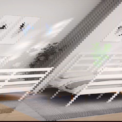 vidaXL Okvir za krevet s uzglavljem sivi 160 x 200 cm od masivnog drva Cijene