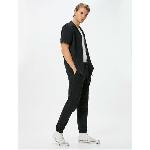 Koton Jogger Trousers with Lace Waist, Relaxed Cut and Pocket Slike