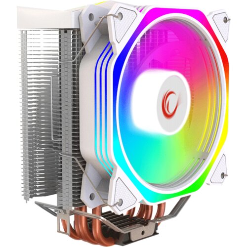 CPU hladnjak RAMPAGE OCTAGON C50 White 57CFM 1800RPM 12cm ARGB AM5/LGA1700 Compatible Air Cooled Fan Slike