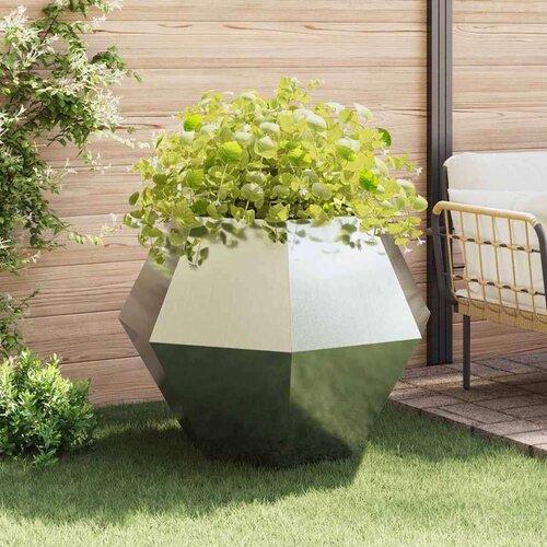 VidaXL Sadilica 2 pcs Srebrno 100 x 100 x 80 cm Cinkani čelik Slike