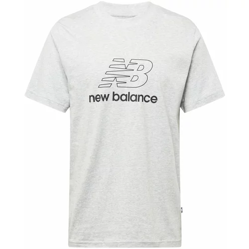 New Balance Majica siva / črna