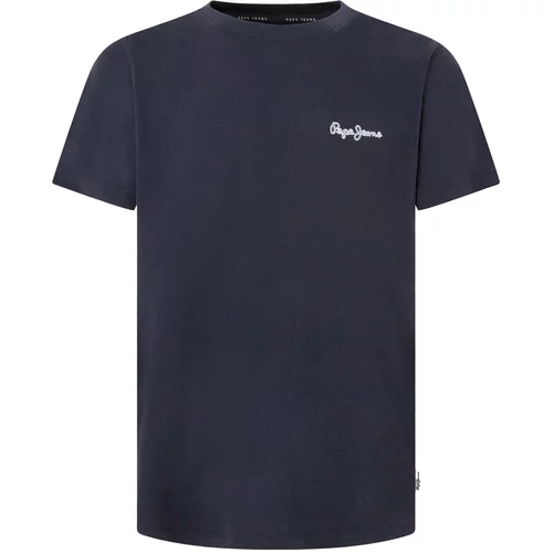 PepeJeans Majica 'Single Cliford' morsko plava / bijela