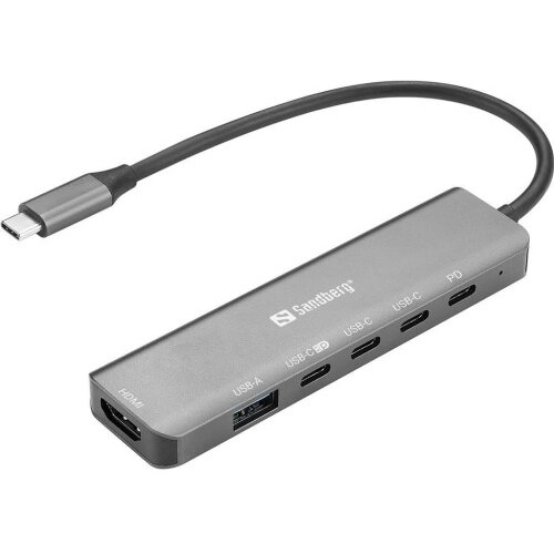 Sandberg USB-C 6-in-1 MediaDock Slike