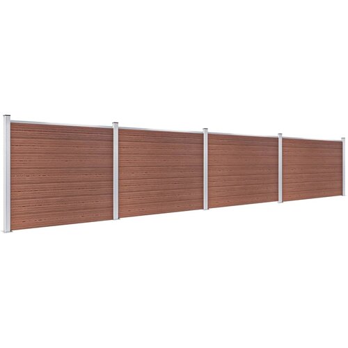  Set panela za ogradu WPC 699 x 146 cm smeđi Slike