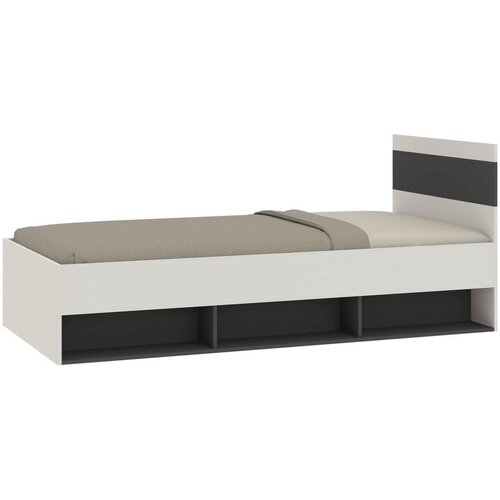 M&amp;ouml;max Postelja Basic Two, Ka&amp;scaron;mir, Antracit, 90x200 Slike