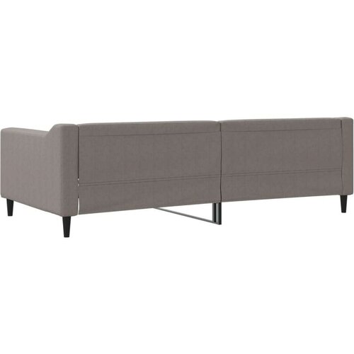 Dnevni krevet smeđesivi 100 x 200 cm od tkanine Slike