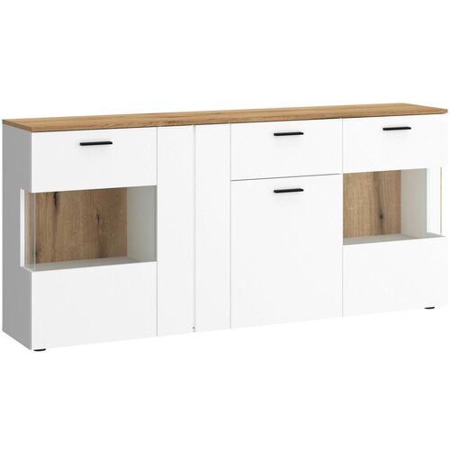 Modern Living &Scaron;iroka Komoda Dalano, Bela, Barva Hrasta Cene