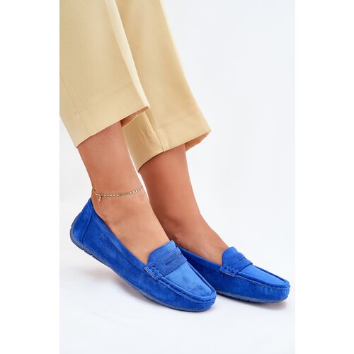 Boto Ladies Suede Moccasins Cobalt Lenvie Slike