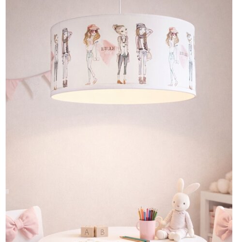 Dečiji luster GIRLS VIBES 1xE27/60W/230V, prečnik 40 cm, za devojčice Slike