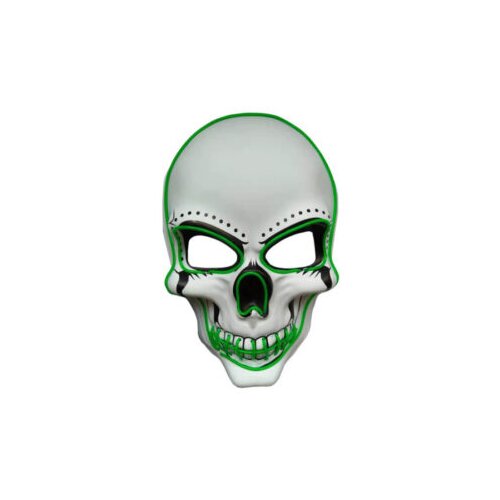  LED maska za noč čarovnic - Skull Green Cene