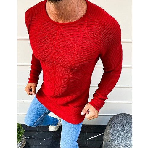 DStreet Red men's pullover sweater WX1599 Cene