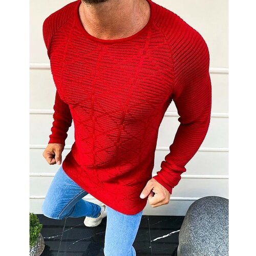 DStreet Crveni muški pulover WX1599 svijetlo plava | tamnocrvena | Crveno Cene