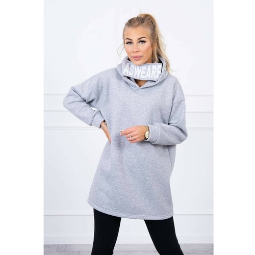 Kesi Padded sweatshirt with hood gray Slike