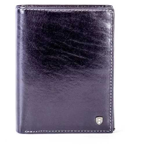 Fashionhunters Black leather wallet
