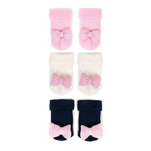 Yoclub Kids's Cotton Baby Girls' Terry Socks Patterns Colors 3-pack SKA-0049G-AA0B Slike