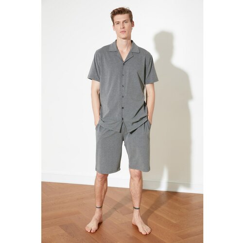 Trendyol Muška pidžama Pletene sive boje Slike