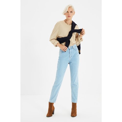 Trendyol Ženske kavbojke High Waist Mom Cene