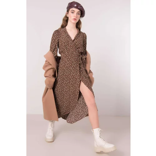 Fashion Hunters Brown dress with BSL patterns