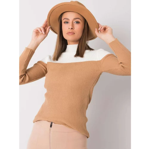 Fashion Hunters Brown and white sweater from Darla RUE PARIS