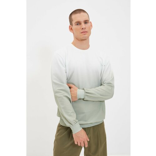 Trendyol Green Men Regular Fit Long Sleeve Crew Neck Sweatshirt Slike