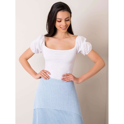 Fashion Hunters White blouse with gathered sleeves Slike