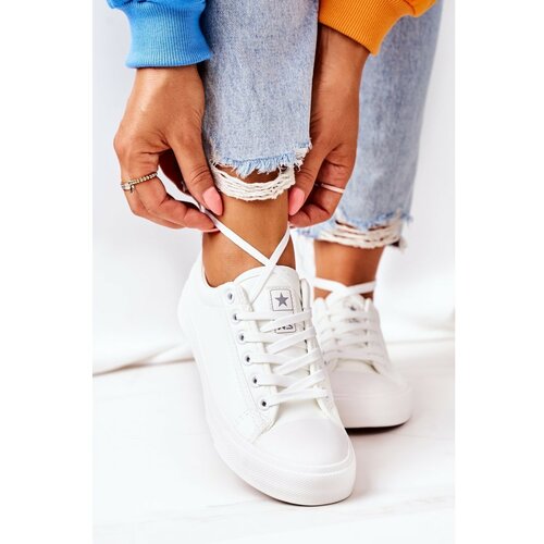 Kesi Women's Leather Sneakers White Mega Slike