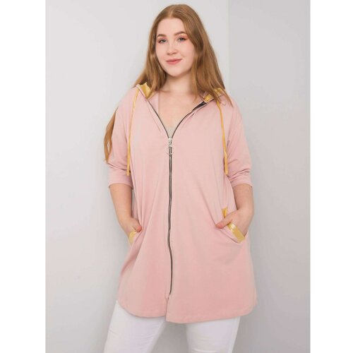 Fashion Hunters Dusty pink women's plus size sweatshirt Slike