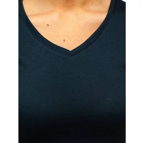 DStreet Women's fashion t-shirt with a "V" neckline - dark blue,