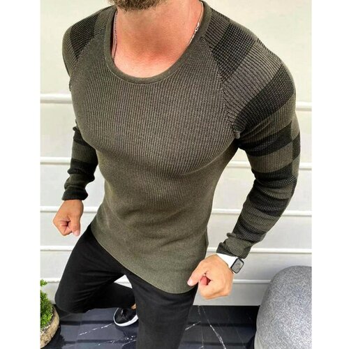DStreet Khaki muški pulover WX1637 crna | siva | stopala Slike