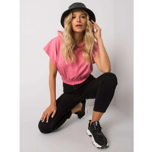 Fashion Hunters Pink cropped hoodie