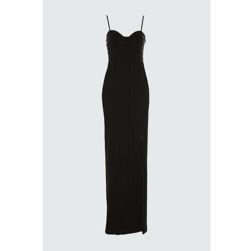 Trendyol Ženska večernja haljina Crna bijela Slike