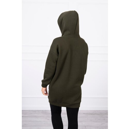 Kesi Hooded sweatshirt with patches khaki Slike