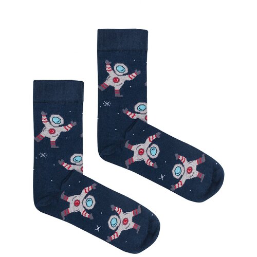 Kabak Unisex čarape kosmonauti s uzorkom plava | siva Cene