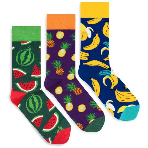 Banana Socks Unisex set čarapa Voćni set plava | zelena | krem Cene