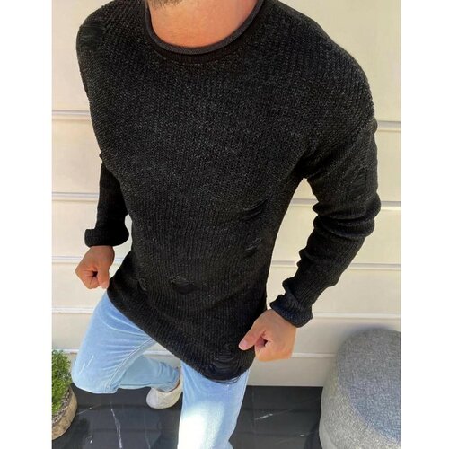 DStreet Crni muški pulover WX1582 crna | siva Cene