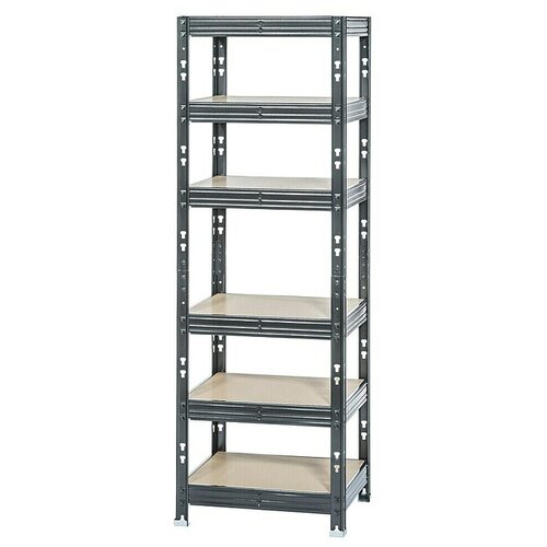  Regal za velike obremenitve (V x &Scaron; x G: 180 x 60 x 50 cm, Nosilnost na polico: 300 kg, &Scaron;tevilo polic: 6 kos, Priklop, Črna) Cene