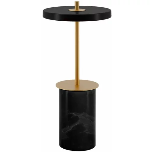 UMAGE Črna marmorna LED zatemnitvena namizna svetilka s kovinskim senčnikom (višina 25,5 cm) Asteria Move Mini –