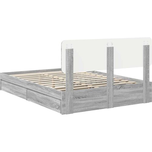  Krevet s od storage Siva Sonoma 140 x 200 cm Konstruirano drvo Slike