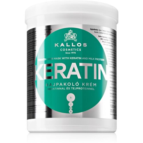 Kallos Cosmetics Keratin obnovitvena maska za lase s keratinom 1000 ml Cene