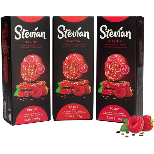 Stevian Keks, Malina, 3x165g Slike